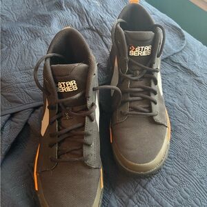 Men's Black and Orange Sneakers
